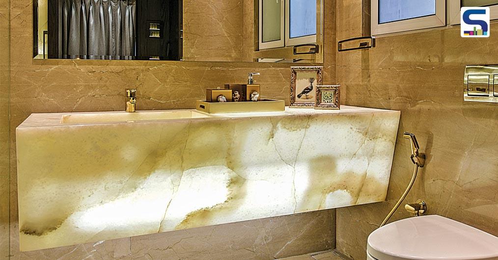 Make Your Bathroom Glamorous with White Onyx Stone