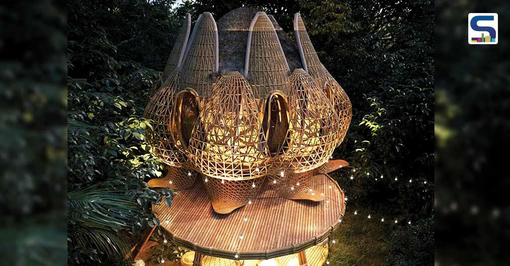 Thilina Liyanage Designs A Cluster of Lotus-Shaped Interwoven Bamboo Villas | Sri Lanka