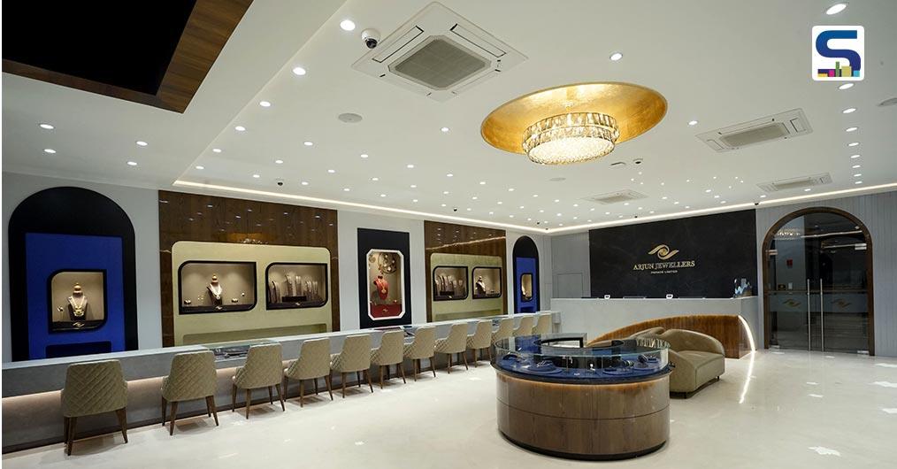 Indo-Roman Theme Informs The Design of This Jewellery Showroom in Gujarat | JNS Design
