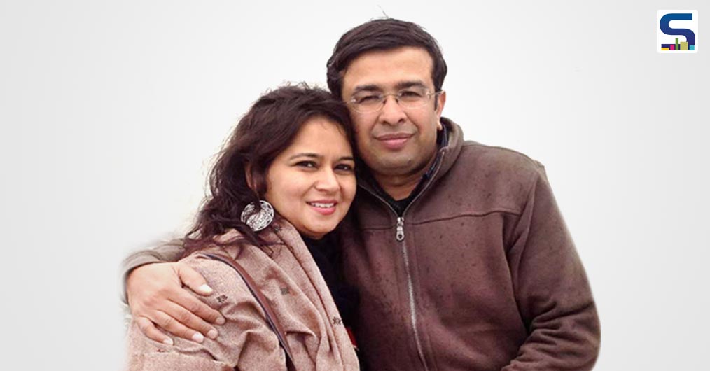 Archana Gupta with her husband