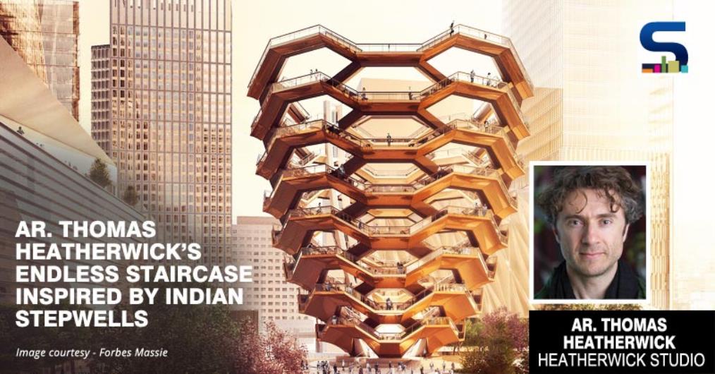 Heatherwick Studio has unveiled a new public landmark for the Hudson Yards development in Manhattan. The structure named ‘Vessel’ comprises a series of metal-clad staircases and landings that connect to form a honeycomb pattern in the shape of a tall vase or urn.