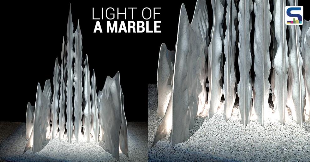 Franchi Umberto Marmi exhibited at Euroluce event, Milan, under the three eyeexploding theme of: marble, lightness and light. Comprising the display of objects made of marble like a museum itinerary, the exhibition left the onlookers spellbound.