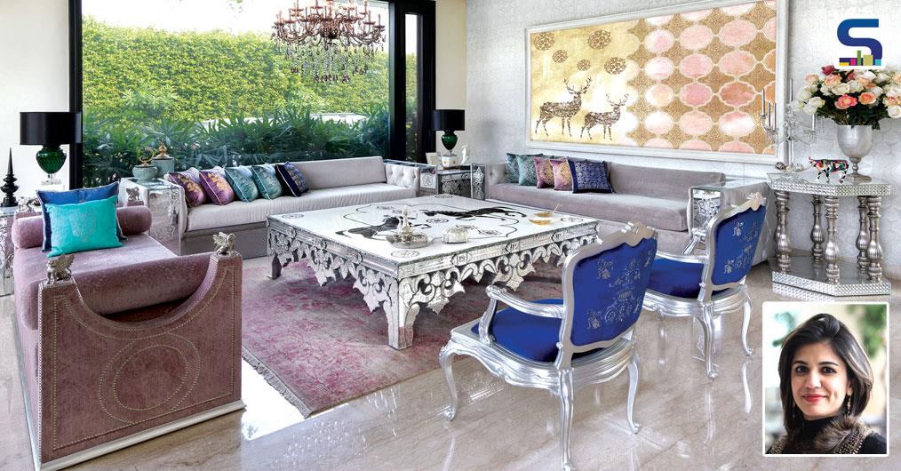 The farmhouse in Chattarpur was designed like a mini palace giving it a rich, exuberant and colourful feel.