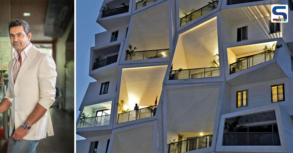 The apartments in Ishatvam 9 have been designed to occupy a complete floor opening out on all sides with each room extending into twenty feet high, double height decks