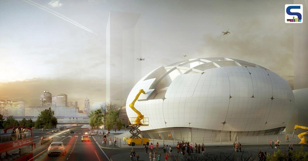 Melike Altinisik Architects (MAA), who are planning to build a Robot Science Museum in Seoul, have recently revealed their strategy to build the museum using robotic construction techniques and drones.