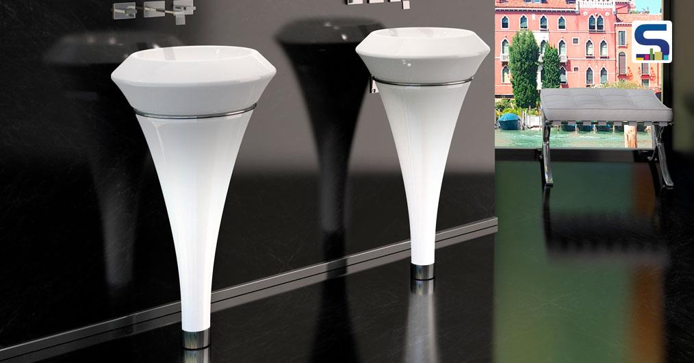 A Washbasin That Also Acts As A Floor Lamp | ISOLA MURANO | Surfaces Reporter