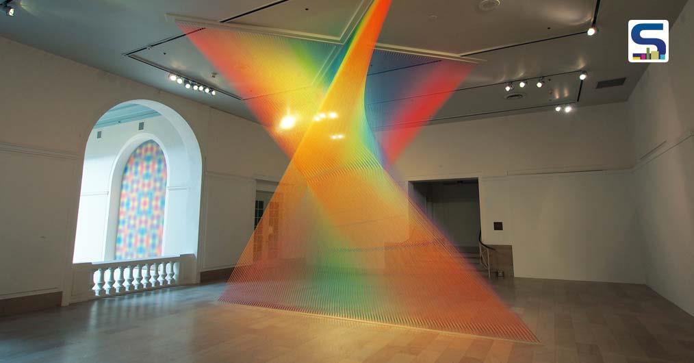 Mexican Artist Creates Beautiful Rainbow-Like Installations With Simple Thread