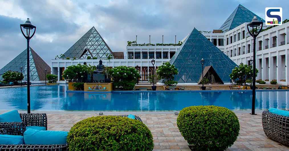 This Resort in Rajkot Features Seven Multi-level Pyramids Made of Glass and Steel - Ishwar Gehi