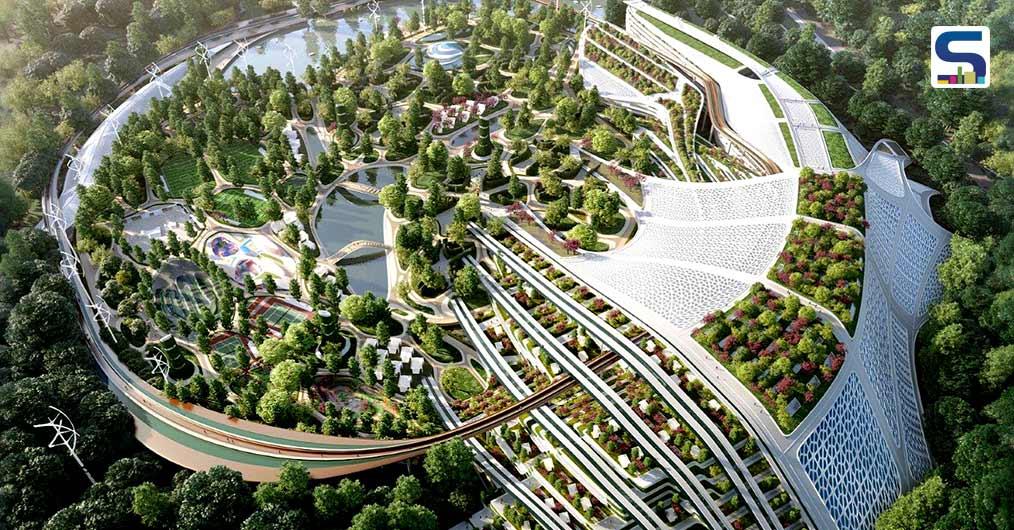 Rescubika Designs Crescent-Shaped Garden City That Promotes Green Living in Suburbs of Paris