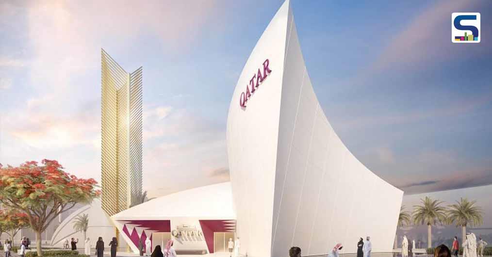 The Curved Qatar Pavilion at Dubai Expo Represents Country’s Coat of Arms | Santiago Calatrava