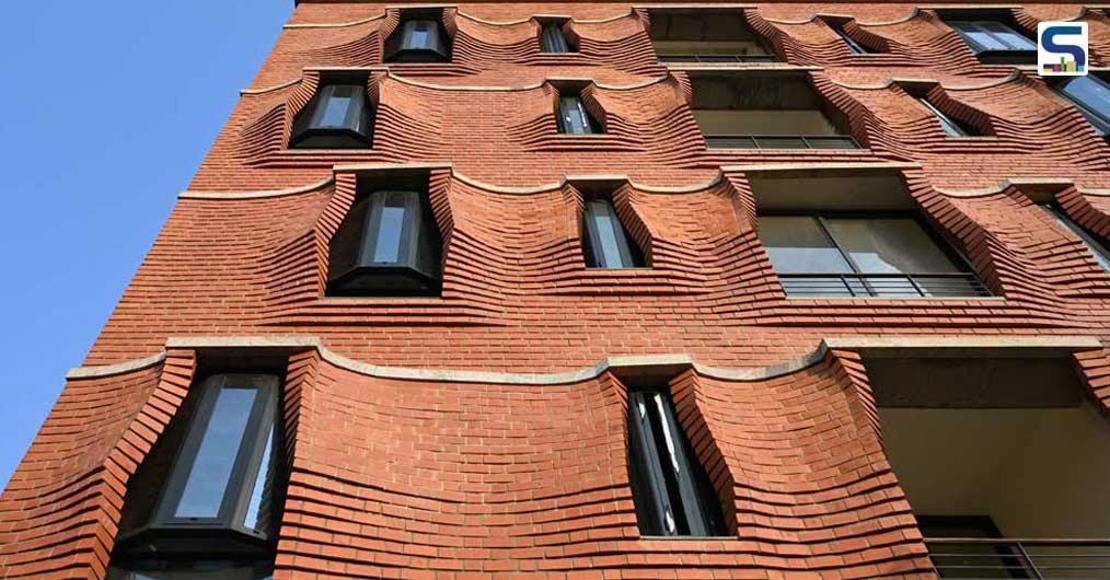 Striking Rippling Brickwork Features The Sienna Apartments Designed by Sameep Padora and Associates | Hyderabad