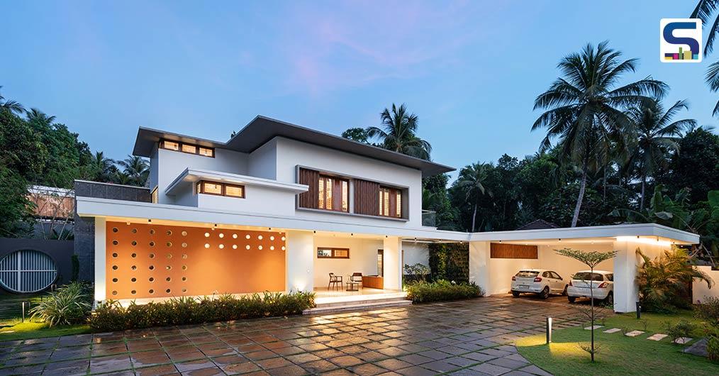 A Spectacular House Of Lines And Circles Featuring Courtyards and Swimming Pool | Kerala | Cognition Design Studio