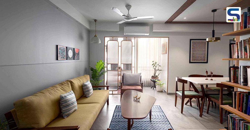 Earthy Tones, Monochrome Palette, Sober Colour Theme and Subtle Textures Define This Budgeted Family Home in Noida | J+AM Storey