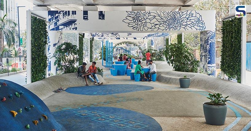 MVRDV Turns Neglected Under Flyover Spaces Into A Cheerful Community Space in Mumbai