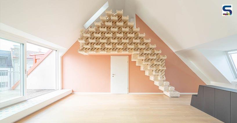 An Attic Is Transformed Into A Two-Level Home Through Creative Arrangements of Puzzle Links | Vienna | Gheorghe