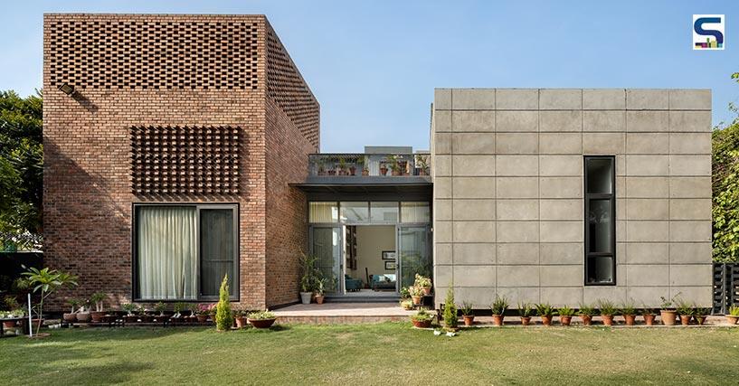 Exposed Brick and Concrete Forges A Connection With Nature In this Panchkula House | Studio Ardete