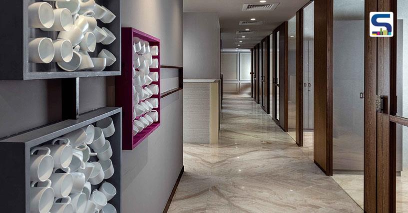 Cups and Plates Give An Artistic Touch To LA Opala Corporate Office | Kolkata | A Square Designs