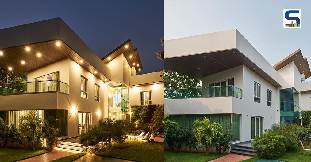 Spectacular Trapezoidal Uber Lux Villa In Chennai Adorned With Custom Curated Lightings | Ajay Kora Mani Architects