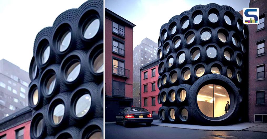 From Waste to Wonder: Discarded Tires Used To Create Bold and Beautiful Facades | Artificial Intelligence