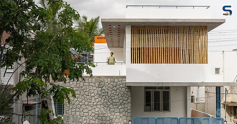 The villas layout balances open, semi-open, semi-public, semi-private, and utility spaces. Bio-filtering addresses light and heat, while a central foyer, living space, and dining area connect with nature.