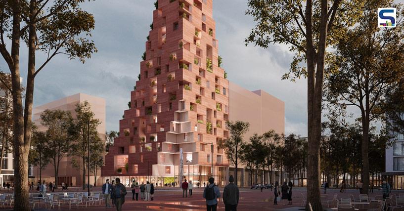 Czech Republic Architect Chybik + Kristof Unveils Striking Red-Concrete Mixed-Use Tower in Tirana | Albania