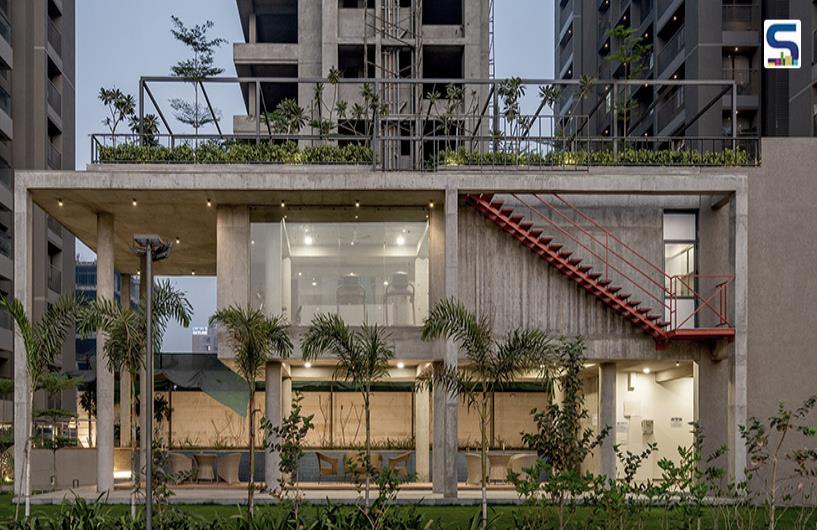 The Perfect Blend of Exposed Concrete and Nature in This Open Community Space | UA Lab | Ahmedabad