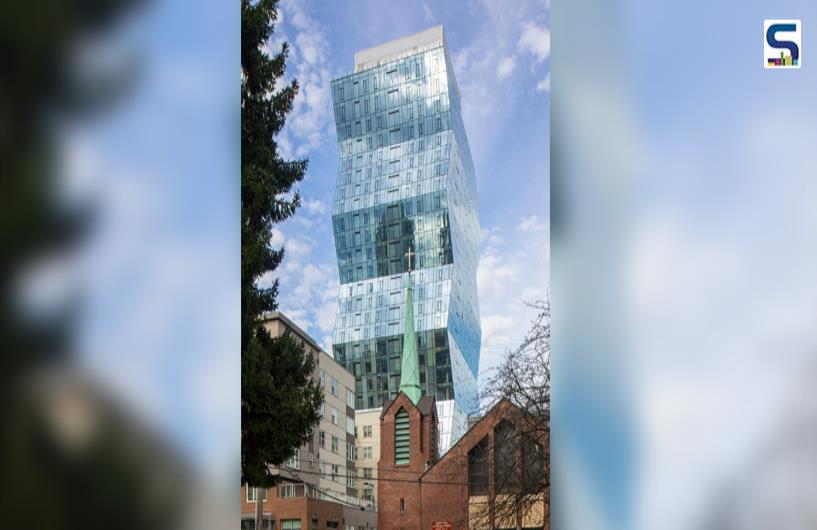 Seattles 33-Storey Magazine-Inspired Tower with a Sturdy Brick-Clad Base | Hewitt
