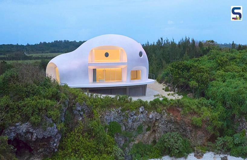 Japanese Artist Mariko Mori Designs Coral-Inspired House Amidst Lush Greenery, Overlooking the Sea | Japan