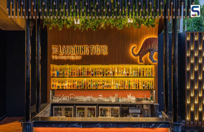 Stylish Goa Bar with a Retractable Roof and Eye-Catching Tiger Tail Backlight | Danza Del Design 104