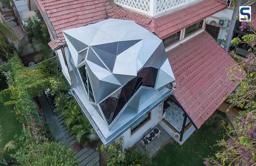 Innovative Self-Supporting Residential Extension with Sun-Tessellated Geometry | Ahmedabad | Hsc Designs