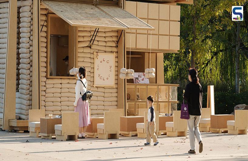 FOG Architecture Designs Mobile Bakery with Grain Sack Walls in China