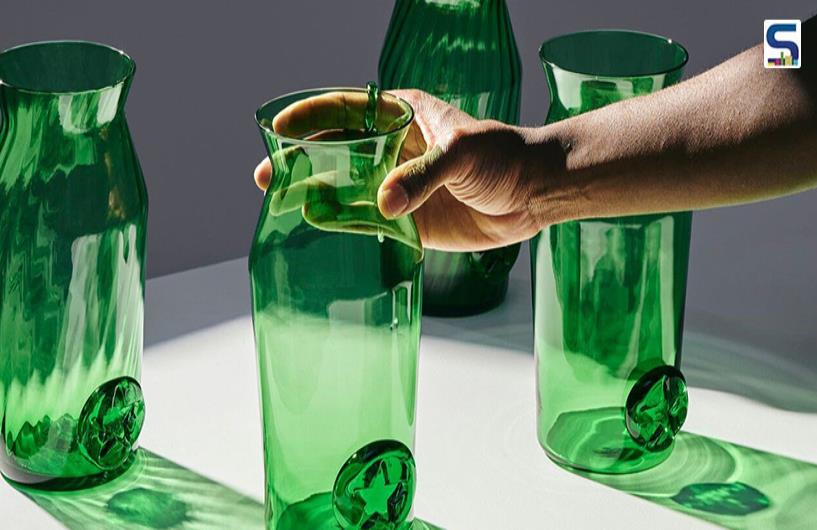 Recycled Glassware and Lampshades from Upcycled Bottles | Heineken