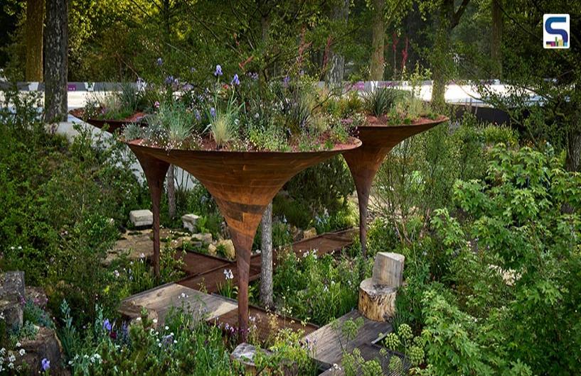 Innovative Steel Pavilion for Rainwater Collection at Chelsea Flower Show | London