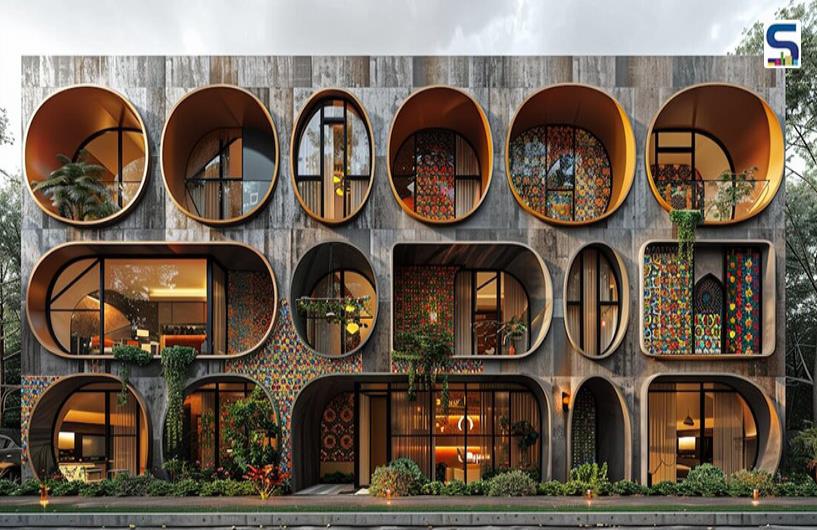 K-Studios Innovative Tehran Apartment Building Features Earthy Circular Facade