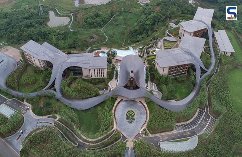 AIM Architecture Connects Timber Buildings with Flowing Canopies and Intimate Landscapes | The Spine Resort | China