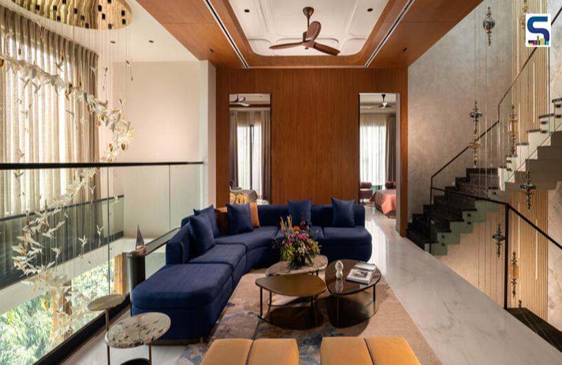 A Wonderful Blend of Corten Steel, Concrete, and Luxe Interiors in Two-Storey East Delhi Villa | Nadora by Ritu Gupta|