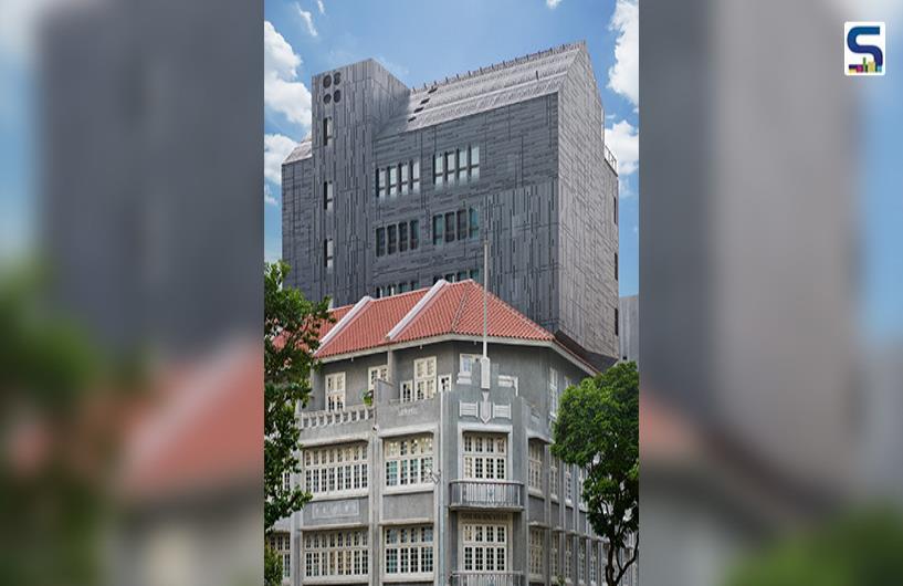 WOHA Adds Perforated-Aluminium Extension to Revive 1930s Remittance House into 21 Carpenter Hotel Near Singapores Chinatown