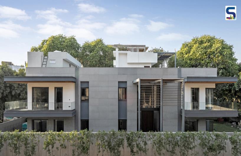 A 9000 Sq Ft Villa in Gurgaon with a Modern Deconstructed Façade | Mold Design Studio