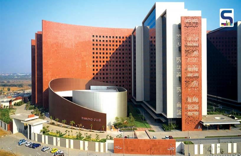 Lakha Red Granite and Gwalior White Sandstone in the World’s Largest Office Building | Morphogenesis