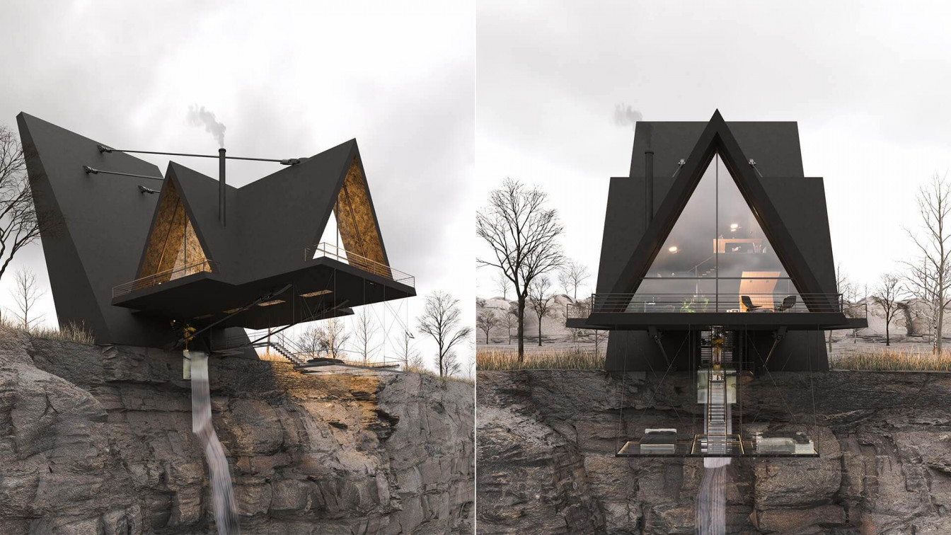 Architecture Competition Yoga House On A Cliff Honorable mention – Joe  Bruschy