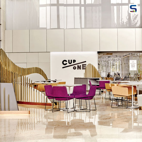 Designed by Ar. Jiang-Yuan & Song-Chen, CUPONE Gateway Plaza provides a place to drink coffee, while being an extremely functional art installation in itself.