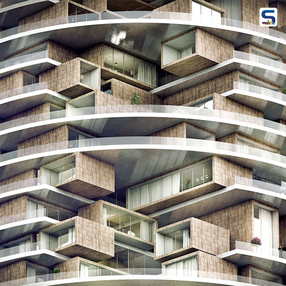 The radical geometric design displays the Tehran and Iranian architectural concept. The ‘Farmanieh’ residential tower is a living concept created in collaboration by ZAAD studio and Marz design.