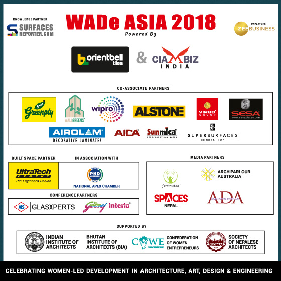 With the big triumph, we want to announce *Orient Bell and CIAMBIZ *as Top Associate Partners of WADe ASIA 2018, the biggest event in Asia celebrating Women-led Development in Architecture, Art and Design.