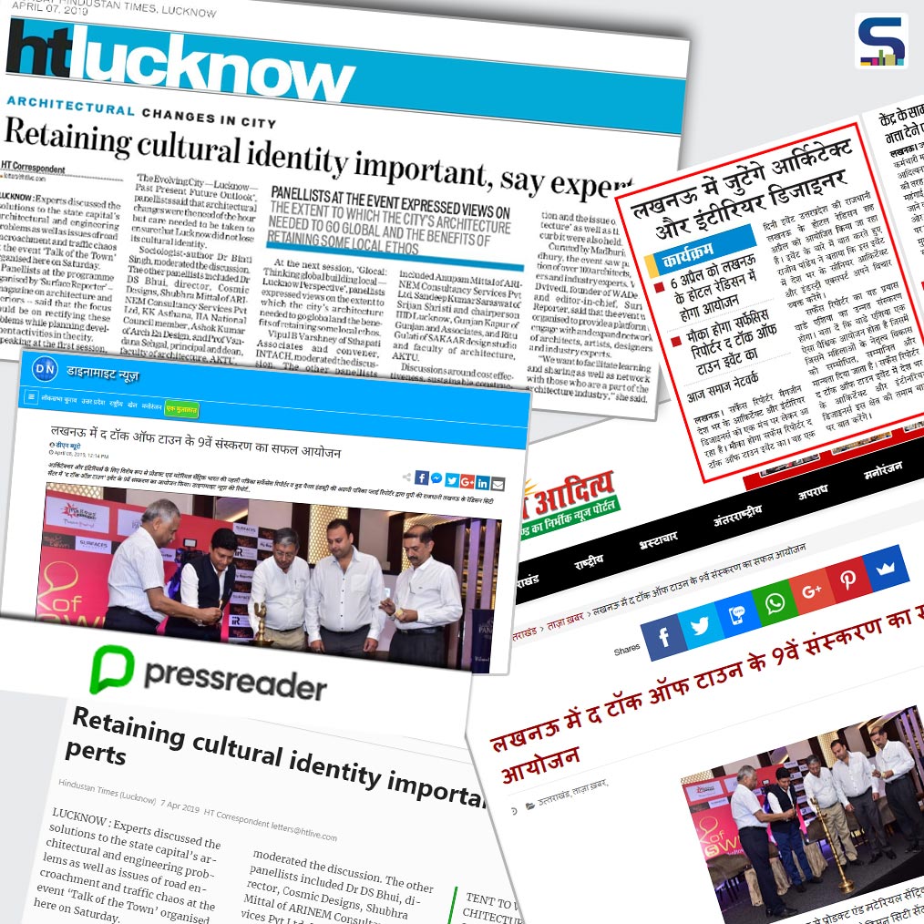 9th Edition of Surfaces Reporter and Ply Reporter The Talk of Town was covered by Hindustan Times, Aaj Samaj and many more newspapers.