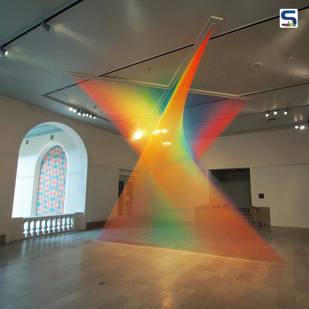 Mexican Artist Creates Beautiful Rainbow-Like Installations With Simple Thread