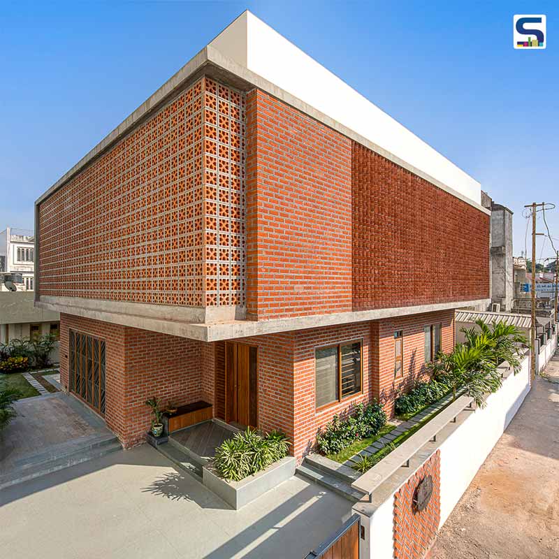Brick Screens House | MS Design Studio in Vadodara | Gujarat