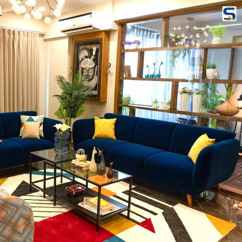 Foram Patel of INSIDEHOME Envisages Interiors of This Ahmedabad home With Right Mix of Colours, Art And Soothing Textures.