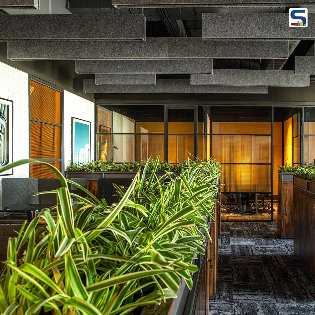 Wood and Plants Brings Warmth and Positivity To this Opulent Rooftop Office in Gurugram by groupDCA
