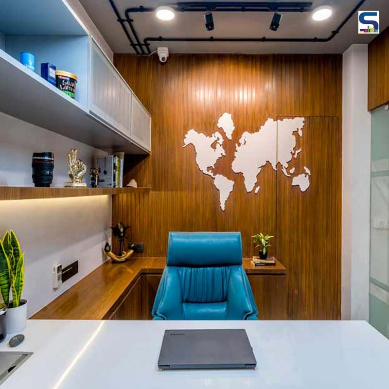 Swarali & Taha of Space Theory Designs A Positive and Vibrant Office in Ahmedabad | Biyani Tradelinks