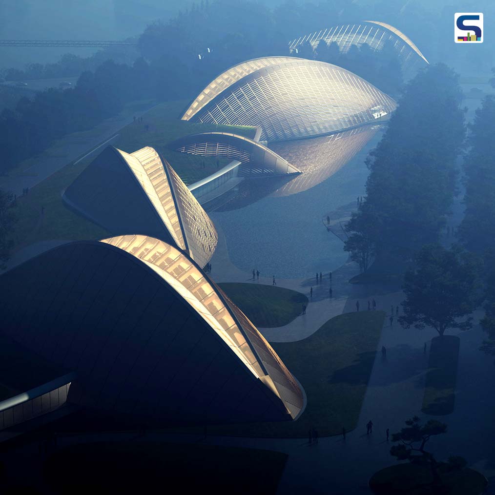 Ancient Bronze Eye Masks Inspire The Shape Of These Timber Buildings Designed For Sanxingdui Museum in China | MAD